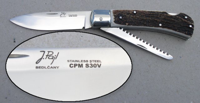 ukázka nože z oceli CPM S30V